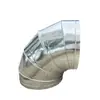 Codo de 90 grados para conducto espiral de acero inoxidable, redondo galvanizado, acepta pedidos de ingeniería para tuberías de extracción de cocina