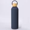 Termo de acero inoxidable 304 de gran capacidad con boca pequeña para deportes al aire libre, taza de agua con tapa de bambú para coche, venta al por mayor transfronteriza