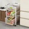 Estante de almacenamiento de cocina extraíble para gabinete debajo del fregadero, canasta de cajón ultraprofunda para especias, estante de almacenamiento en capas para lavabo
