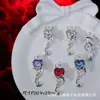 Accesorios de Estilo Oscuro Estilo Europeo y Americano Mariposa Negra Pistola Cruz de Rosa Colgante Pulsera de Cuentas DIY Collar
