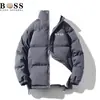 Invierno Nueva Tendencia de Moda Unisex Abrigo de Algodón con Cuello Alto Casual para Hombre Cálido con Forro de Felpa Abrigo de Algodón para Pareja Venta Directa de Fábrica