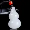 Pendente de cabaça de Jade Dourado Jade de Tianshan flor flutuante jade esmeralda pingente feminino pingente de jade branco pingente de jade