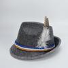 Sombrero de Jazz Gris Oscuro Oktoberfest Alemán Sombrero de Jazz Gris Carnaval Sombrero de Fiesta Sombrero para Escenario de Actuación