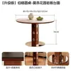 Mesa redonda Berg estilo mediados de siglo con patas de metal vintage, mesa de comedor pequeña para apartamentos pequeños, mesa de comedor para el hogar Bauhaus nórdico con tapa de losa de roca