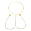 Explosiones Transfronterizas Sexy Cadena de Pecho de Pedrería Moda Europea y Americana para Mujer Collar de Cuello de Diamantes Completos Cadena Corporal Cadena de Pecho Accesorios