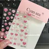 Lindas Pegatinas para Uñas de Gelatina Rosa Melocotón Similares a las de Xiaohongshu, Adhesivas Estilo Girly Ins, Decoraciones para Uñas Ccd
