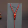 Nudo de Loto Tejido a Mano Cuerda de Colgante Versátil Ajustable Colgante con Cuerda Amuleto de Buda Colgante de Abeja de Cera de Abeja Cordón