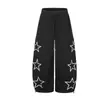 Pantalones cargo de pierna ancha casuales para hombre, estilo callejero ligero American-style, de alta gama, geniales, bordados, pierna curva holgada