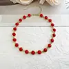 Collar de diamantes de colores nuevo de primavera y verano para mujer, cadena para el cuello de diseño de nicho de alta calidad, todo a juego, exquisita cadena de clavícula de dopamina