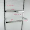 Estanterías de Exhibición para Tiendas de Ropa, Estanterías de Pared para Decoración de Tiendas, Estanterías de Columna de Acero Inoxidable Cepillado, Estanterías de Escalera, Percheros Frontales y Laterales para Ropa
