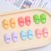 Zuecos Pequeños Coloridos Dibujos Animados Hechos a Mano DIY Pegamento de Crema Resina Pequeños Accesorios Hebilla de Zueco Paquete de Materiales para Joyería