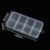 Caja de Empaque Rectangular Transparente de PP con Compartimentos Fijos para Almacenar Cuentas de Arroz, Productos Pequeños, Aretes, Accesorios de Joyería y Materiales