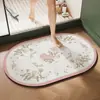Alfombrilla de Diatomeas para Baño, Alfombrilla para Pies Resistente a la Suciedad Estilo Americano, Alfombrilla Absorbente de Agua Antideslizante para Inodoro, Alfombra de Separación Seca y Húmeda