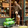 Carrito de arrastre para niños con globo de papel de aluminio y ruedas, juguete de dibujos animados, artilugio para que los niños caminen, suministros para vendedores ambulantes, decoraciones para fiestas de cumpleaños y festividades