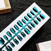 Puntas de Uñas Artísticas Simples Transparentes Estilo Ojo de Gato Anchas Tiras Pre-hechas 30 Piezas Por Tamaño Uñas Portátiles Fábrica Directa Personalización