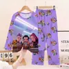 Pijamas para niños del sudeste asiático, traje de manga larga de primavera y otoño para niñas, ropa de casa para bebés y niños grandes.