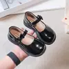 Zapatos de Cuero para Niñas 2026 Otoño Nuevo Estilo Británico Estudiante Negro Zapatos de Performance de Princesa Moda Infantil Zapatos de Boca Baja