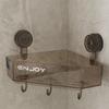 Estante de almacenamiento para baño con ventosa, mueble para lavabo, cosméticos, sin perforaciones, para colgar en la pared, caja de almacenamiento para colgar en la encimera
