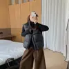 Design pequeno com cordão 2026 Outono/Inverno Nova Cor Versátil Meninas Colete de Algodão Camada Quente Sem Mangas Gilet Preto