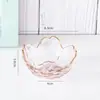 Bol mezclador de aceites esenciales para salón de belleza, bandeja y herramientas para dispensar y porcionar, con diseño de flor de cerezo japonés, hecho de vidrio transparente y cristal