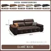 Sofá de cuero genuino minimalista italiano para apartamento pequeño, sala de estar, chaise longue, fila recta, sofá de tela combinación Lawrence, envío desde Foshan