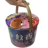 Cubo popular de incienso repelente de mosquitos, cubo de hojalata hecho a medida con tapa, bandeja portátil de incienso repelente de mosquitos, dispositivo doméstico anti-quemaduras repelente de mosquitos