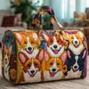 Bolsa de Viagem Acolchoada de Algodão Estilo 3D Marca Independente Cachorro Série 5 Bolsa de Mão Feminina Estampada Fashion para Yoga