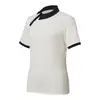 Camiseta de Manga Curta com Cores Contrastantes, Gola Polo com Fenda Lateral, Top Esportivo, Estilo High-End para Golfe, Design Estruturado nos Ombros, Roupa de Tênis