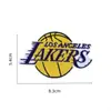 Parche de Tela Decorativo Bordado con Logo del Equipo Los Angeles Lakers para Ropa de Baloncesto NBA Personalizable Velcro Bordado