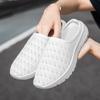 Zapatos de Pareja de Verano 2025 Comercio Exterior Color Sólido Casual sin Cordones Planos Transpirables Ligeros Talla Grande Zapatos de Tejer Fly para Mamá
