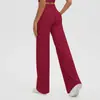 Pantalones de Yoga Transfronterizos Europeos y Americanos Cintura Alta Pierna Recta Sueltos Adelgazantes Pierna Ancha Ropa de Yoga Deportiva Exterior Fitness para Mujer