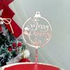 Cross Border Ins Style Natal Acrílico Bolo Plug-in Decoração de Bolo de Natal Cartão de Bolo Fontes de Festa