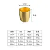 Copo de Água Estilo Coreano em Aço Inoxidável 304 de Parede Dupla Anti-Escaldante Copo de Chá Dourado Copo para Bebidas Copo para Bebidas Frias Copo de Cerveja para Churrasco