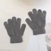 Guantes de punto cálidos de color liso para niños transfronterizos, guantes de cinco dedos de color liso para montar al aire libre, a prueba de frío para estudiantes, fabricante