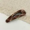 Pinza para el Cabello de Tela a Cuadros Simple Estilo Coreano Geométrico Pinza para Flequillo a Cuadros Retro Pinza BB Lateral Tarjeta de Moda para Cabello Rebelde