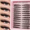 Pestañas postizas populares japonesas y coreanas DL, las más vendidas transfronterizas, pestañas 3D de racimo único, salvajes y voluminosas, agrandan los ojos