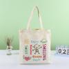 Suministro directo de bolsa de lona de algodón en blanco en stock, bolsa de lona para compras al hombro para estudiantes, bolsa de lona publicitaria, bolsa de lona portátil, logotipo