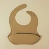 Baberos Ajustables para Niños, Bolsillos de Comida Tridimensionales de Color Sólido Extraíbles, Bolsillos Anti-Suciedad para Saliva, Baberos Impermeables para Bebé
