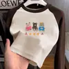 Camiseta Base de Manga Larga Raglán para Niña 2026 Otoño/Invierno Nuevo Estilo Forro Polar Infantil Niña Camiseta Top Elegante de Cuello Redondo