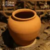 Novo vaso de flores secas estilo Zen chinês, vaso rústico de cerâmica para arranjos florais, decoração vintage para sala de estar, vaso de terracota estilo antigo para suculentas