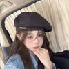Estilo Japonês All-match Boina Outono e Inverno Novo Outdoor Travel Windproof Octogonal Cap Sunshade Painter Cap Mostrando Rosto Pequeno Chapéu