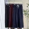 Pantalones de Otoño Nueva Moda para Mujer Talla Grande Adelgazantes Costura Expuesta Imitación de Mezclilla Estilo Scimitar 100kg Pantalones Casuales 8003