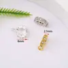 Broche de Semilla de Melón con Zirconia Microincrustada Color Oro 18K Conserva el Color con Conector para Colgante para Collar Pulsera DIY Colgante Accesorio de Broche Universal