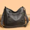 Bolsa Feminina Nova Moda Transfronteiriça Nova Versátil Bolsa de Ombro Único Bolsa de Mãe Grande Capacidade Couro Macio Bolsa Transversal Bolsa Casual