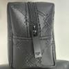 Bolsa Cosmética de Cuero PU Negra Bolsa de Embalaje de Cuero Bolso de Mano de PU Impermeable Bolsa de Almacenamiento de Cosméticos Bolsa de Aseo