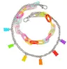 Europa y Estados Unidos calle de joyería transfronteriza cadena de color pantalones de cadena cadena moda color caramelo sexy caliente cadena de cintura de oso mujeres Venta al por mayor