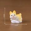 Muñeca Corgi Pequeña y Gordita Linda, Decoración DIY para Casa de Muñecas Accesorios de Caja Sorpresa, Mini Adornos para Paisaje Pequeño
