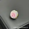 Anillo Nuevo de Arcilla Polimérica Camelia Incrustada Personalidad Moda Versátil Anillo Abierto Color Full Diamond Artículos Transfronterizos Venta al por Mayor