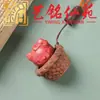 Pendente de pressão para cesta de flores de gato rosa esculpido em madeira maciça, decoração criativa Yiming Xianyuan, corrente de celular, chaveiro de bolsa