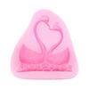Molde DIY hecho a mano doble Cisne diy herramientas para hornear pasteles 67g molde de silicona líquida al por mayor